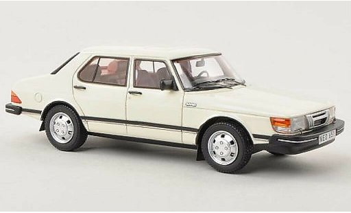 Saab 900 GLi 1/43 Neo wit 4-Turer 1981 modelauto