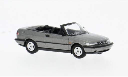 Modelauto Saab 900 Aero Turbo 16S () Cabriolet grijs 1987 1/87 Minichamps