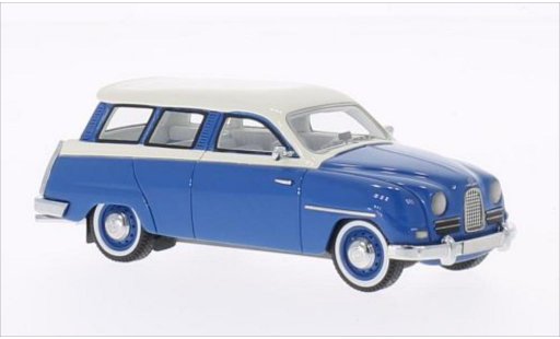 Saab 95 Base 1/43 Neo blauw/wit 18 modelauto