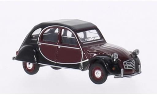 Modelauto Citroen 2CV Charleston rood/zwart 1/64 Schuco