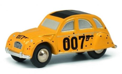 Modelauto Citroen 2CV Berline geel James Bond 007 1/64 Schuco
