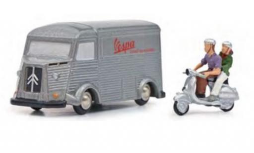 Modelauto Citroen Type HY Fourgonnette Vespa avec Vespa et figurines 1/90 Schuco