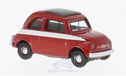 Modelauto Fiat 500 Classique rood/wit 1/87 Schuco