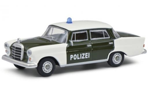Modelauto Mercedes 200 Base (W110) groen/wit Politie 1961 1/64 Schuco
