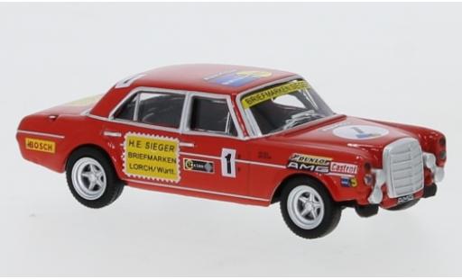 Modelauto Mercedes 300 6.8 SEL AMG No.1 Briefmarken winnaar 1/87 Schuco