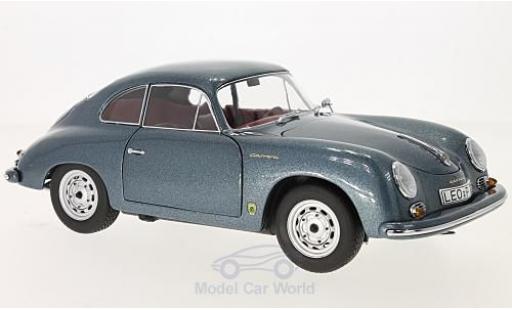 Modelauto Porsche 356 A A Carrera Coupe metallic blauw 70 Jahre 1/18 Schuco
