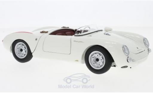 Modelauto Porsche 550 Base S Spyder wit Edition 70 Jahre 1/18 Schuco