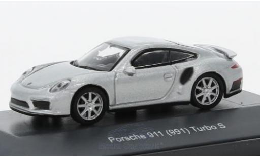 Modelauto Porsche 911 Turbo S grijs 1/87 Schuco