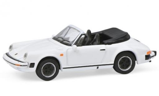 Modelauto Porsche 911 Cabriolet Carrera 3.2 wit 1/87 Schuco