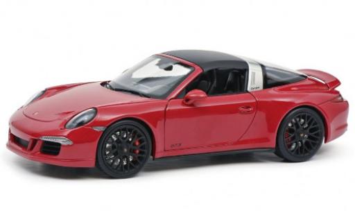 Modelauto Porsche 911 Targa Carrera 4 GTS (.1) rood 2014 toit d&Atilde;&copy;tachable 1/18 Schuco