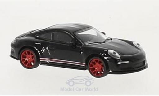 Modelauto Porsche 911 R zwart/rood 1/87 Schuco