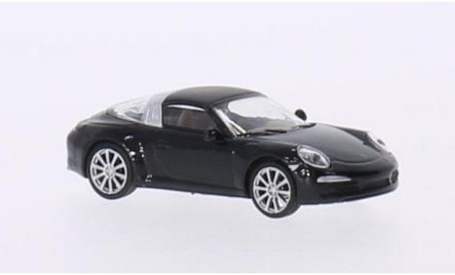 Modelauto Porsche 911 Targa 4S metallic zwart 1/87 Schuco