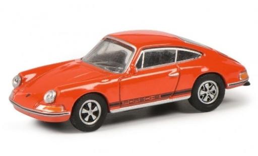 Modelauto Porsche 911 S S oranje/zwart 1/87 Schuco