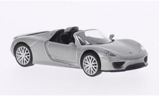 Modelauto Porsche 918 Base Spyder metallic grijs 1/87 Schuco