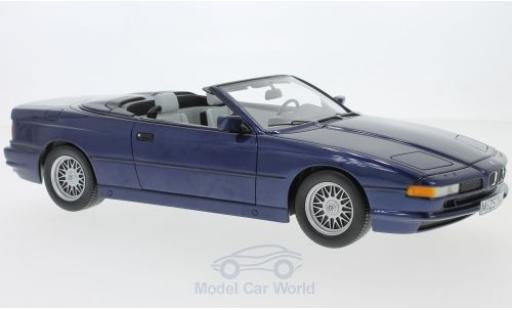 Modelauto Bmw 850 cabriolet i metallic blauw 1/18 Schuco