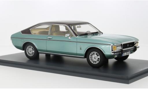 Modelauto Ford Granada Coupe MK I metallic turquoise/zwart 1972 1/18 Schuco ProR