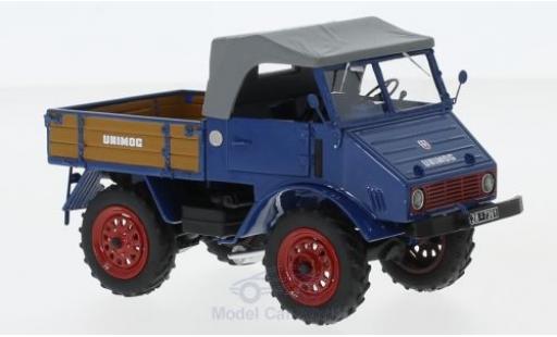 Modelauto Mercedes Unimog 401-404 U401 blauw met Holzlaadbak 1/32 Schuco
