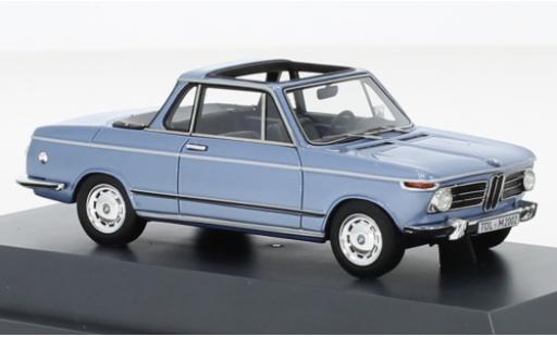 Modelauto Bmw 2002 Cabriolet Baur metallic blauw 1975 1/43 Schuco