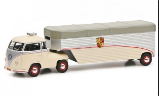 Modelauto Volkswagen T1 Base Renntransporter beige/grijs Continental Motors 1/64 Schuco