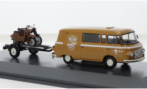 Modelauto Barkas B1000 minibus demi bus beige Simson Werkstatt Service 1965 1/43 Schuco