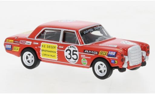 Modelauto Mercedes 300 6.8 SEL AMG No.35 Briefmarken winnaar 24h Spa 1971 1/87 Schuco
