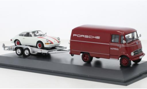 Modelauto Mercedes L319 Kastenwagen bestelwagen Porsche Renndienst 1968 1/43 Schuco