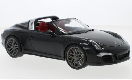 Modelauto Porsche 911 Targa (991.1) Carrera 4 GTS zwart 1/18 Schuco
