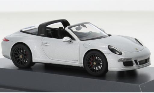 Modelauto Porsche 911 Targa (991.1) Carrera 4 GTS grijs 2012 1/43 Schuco