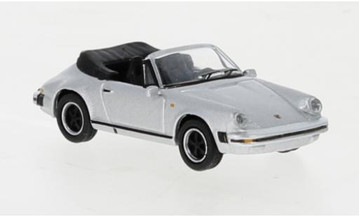 Modelauto Porsche 911 Cabriolet Carrera 3.2 grijs 1/87 Schuco