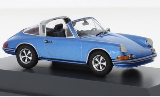 Modelauto Porsche 911 Targa S metallic blauw 1971 1/43 Schuco