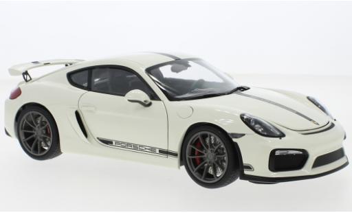 Modelauto Porsche Cayman GT4 (981) wit 1/18 Schuco