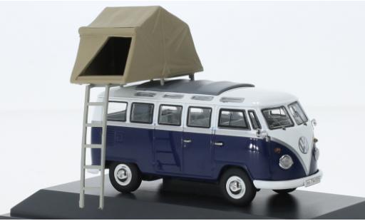 Modelauto Volkswagen T1 B bus blauw/wit 1952 1/43 Schuco