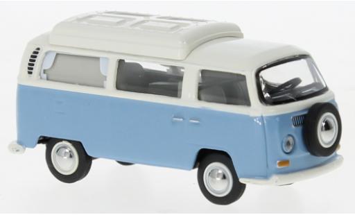 Modelauto Volkswagen T2 Base Camper blauw /wit 1/64 Schuco