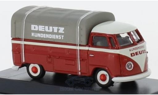 Modelauto Volkswagen T1 B laadbak Deutz Kundendienst met Plane 1/87 Schuco