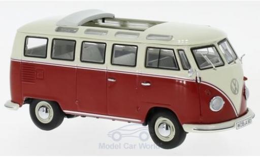 Modelauto Volkswagen T1 B Samba Bus rood/beige 1/43 Schuco