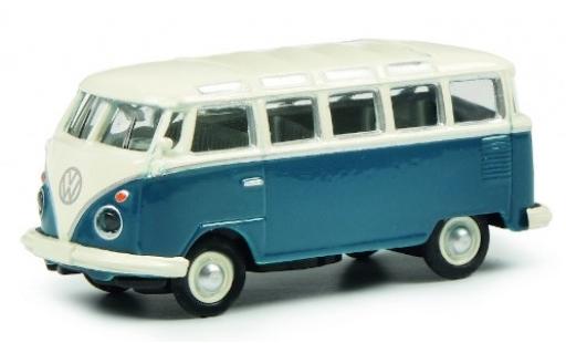 Modelauto Volkswagen T1 Base c Samba blauw/wit 1/87 Schuco