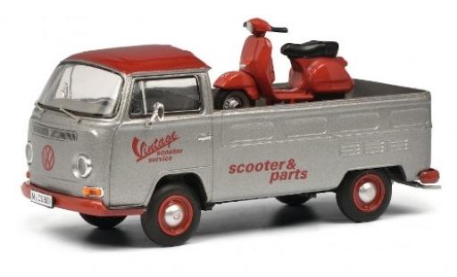 Modelauto Volkswagen T2 A laadbak Vintage Scooter Service avec charge Vespa PX 1/43 Schuco