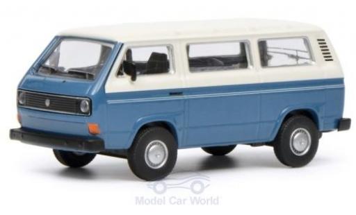 Modelauto Volkswagen T3 Base Bus blauw/wit 1/64 Schuco