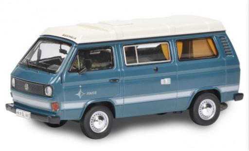 Modelauto Volkswagen T3 Base Westfalia Joker blauw/wit 1/64 Schuco