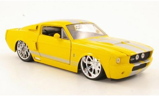 Shelby GT 500 1967 1/24 Jada Toys geel/grijs modelauto