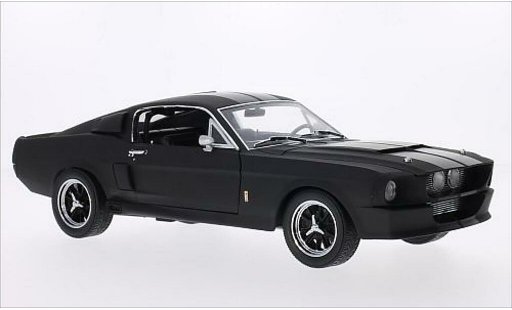 Shelby GT 500 1967 1/18 Greenlight mat-zwart/zwart modelauto