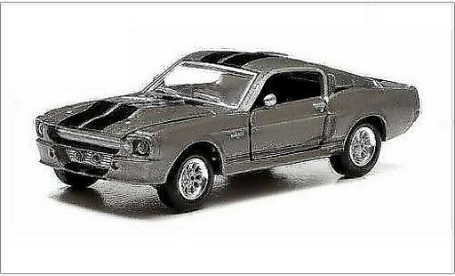 Shelby GT 500 1967 1/64 Greenlight metallic grijs/zwart modelauto
