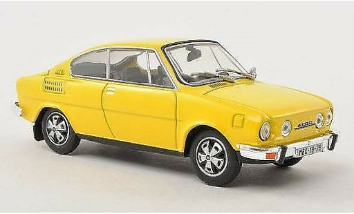 Skoda 110 R 1/43 Abrex geel modelauto