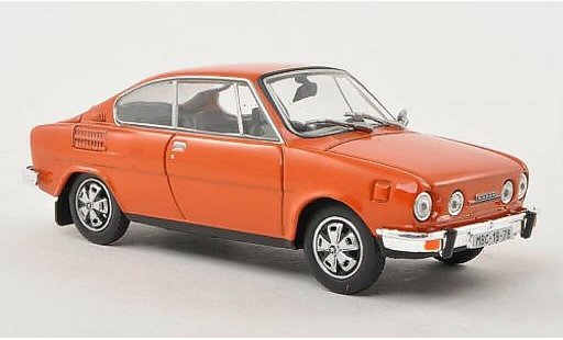 Skoda 110 R 1/43 Abrex oranje modelauto