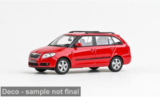 Modelauto Skoda Fabia Combi II rood 2007 1/43 Abrex