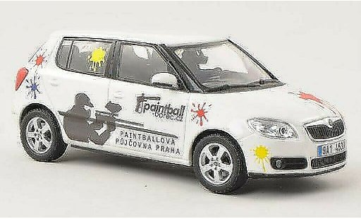 Skoda Fabia Livree Flotte 1/43 Abrex Paintball Borec modelauto