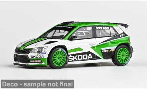 Modelauto Skoda Fabia R5 III groen/wit 2015 1/43 Abrex