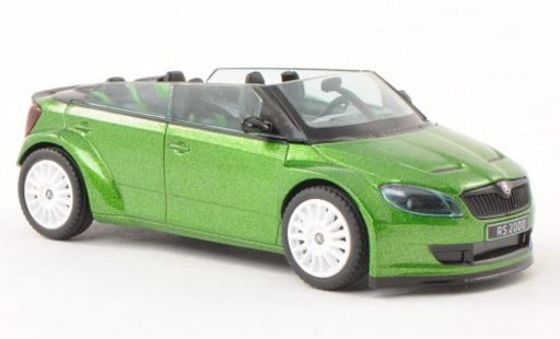 Skoda Fabia Concept Car 1/43 Abrex 2000 groen met witen Felgen modelauto