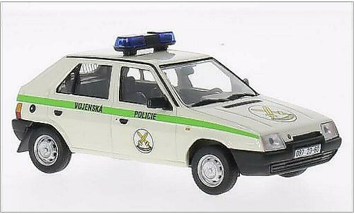Skoda Favorit Livree Officielle 1/43 Abrex Vojenska Policie 1994 Hlavni velitelstvi RZ 087 1987 modelauto