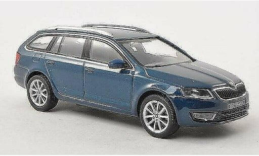 Skoda Octavia Combi 1/43 Abrex III blauw-groen 2013 modelauto